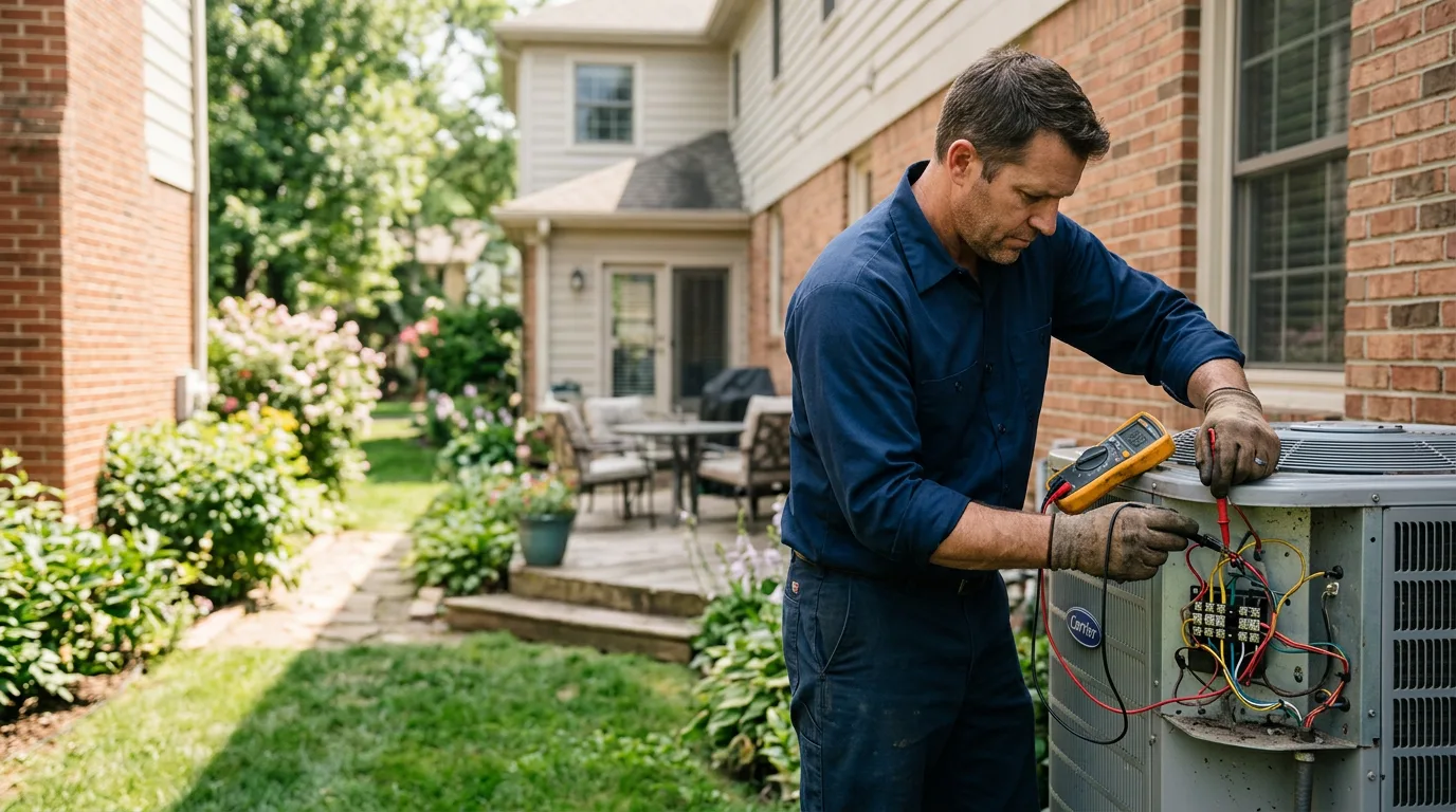 HVAC technician working near De Kalb Junction, NY